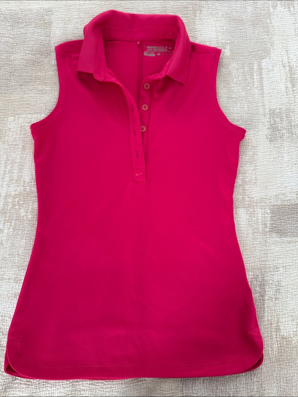 Nike Golf Performance Tour Women’s Sleeveless Polo Tank - Fuchsia Pink